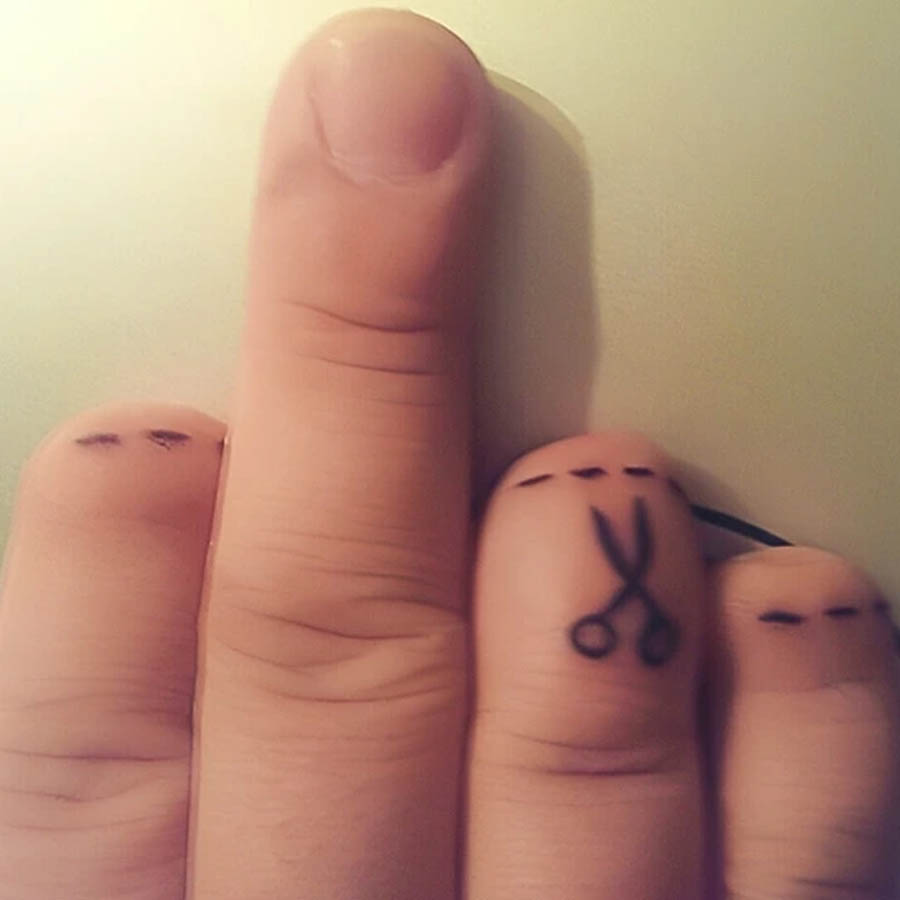 little finger tattoo