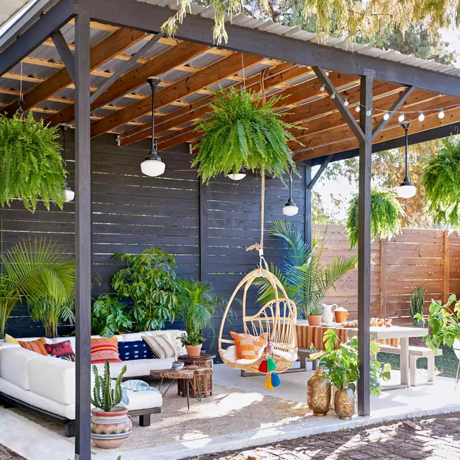 Colorful Outdoor Living Space