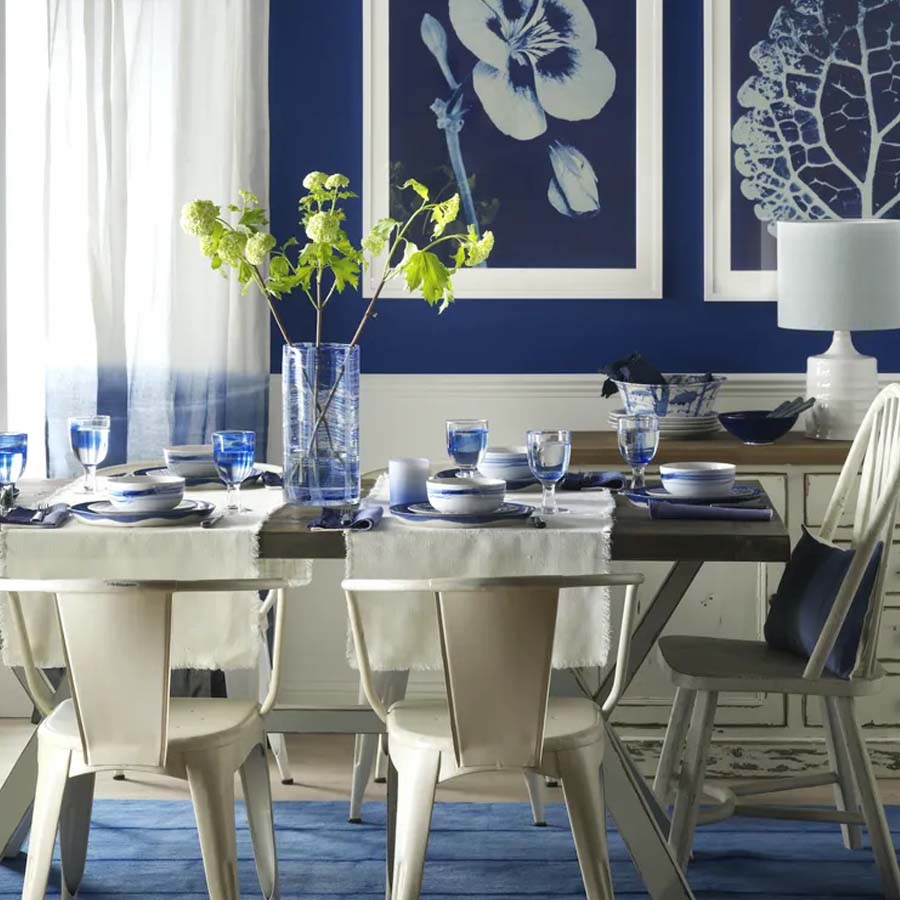 Dive Into Deep Blue In The Dining Room