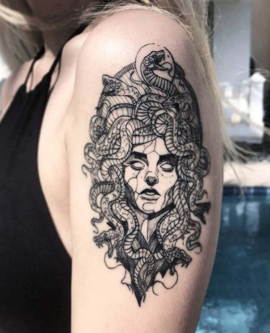 Medusa Shoulder Tattoo