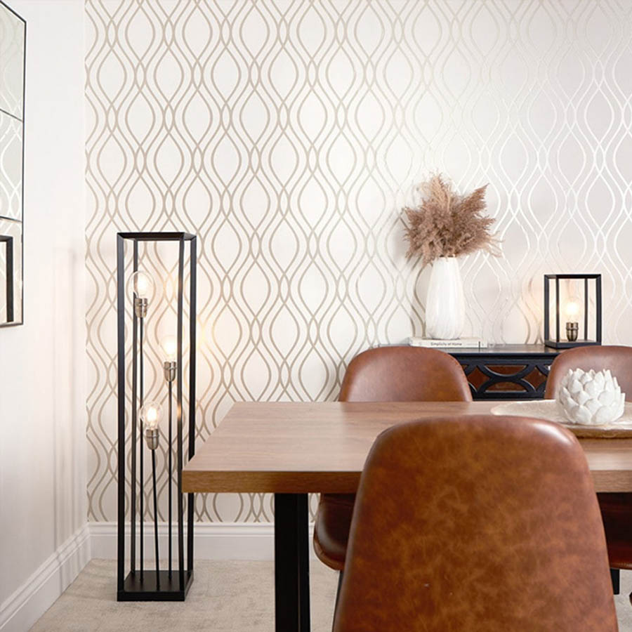 Wallpaper with Metallic Accents